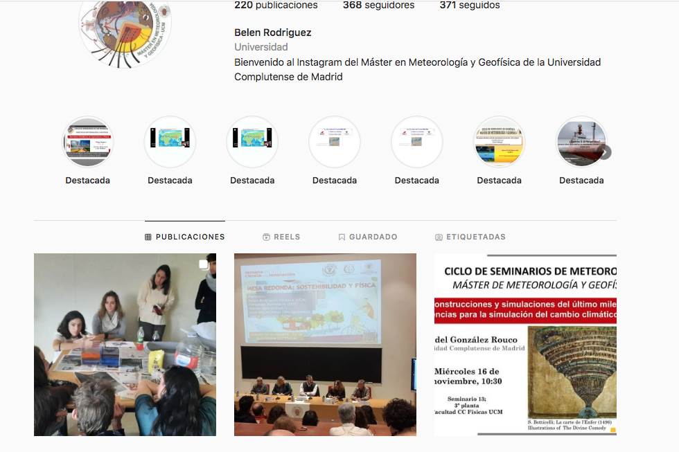 No te pierdas nuestros seminarios y actividades del Máster!! Visita nuestro Instagram